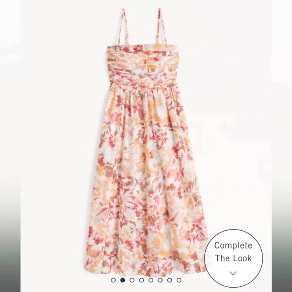Abercrombie & Fitch Poplin Midi Dress